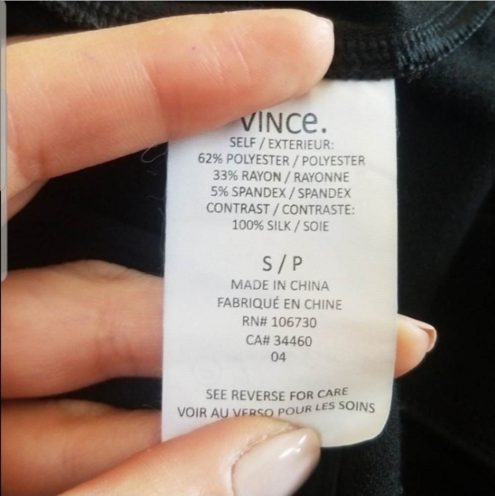 Vince Black Short Sleeve Shift Dress - Picture 5 of 8